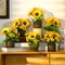 6 Pcs Artificial Sunflower Summer Decor Sunflower Flower in Planters